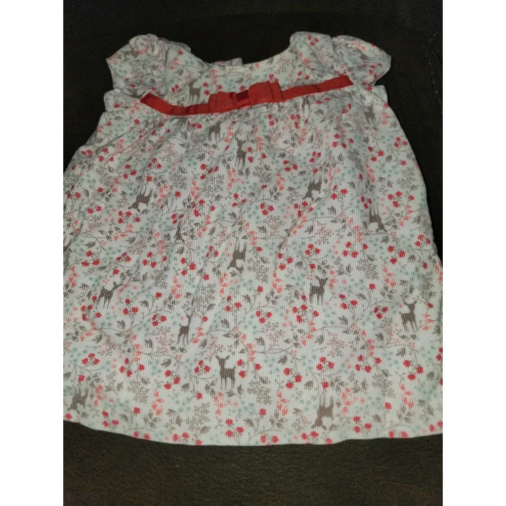 Gymboree layette line forest‎ sprouts deer dress size 0 3 months